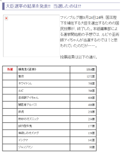 大臣選挙